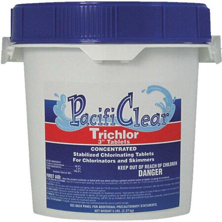 WATER TECHNIQUES Trichlor 3 in. Tablets - 5 lbs Pail WA601466